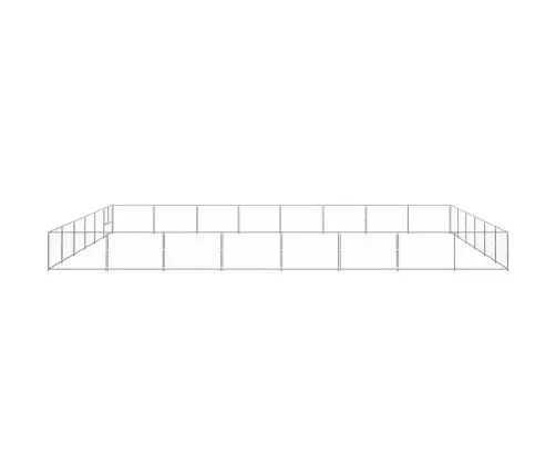Suņu Voljērs, Sudraba Krāsa, 48 M², Tērauds Vidaxl