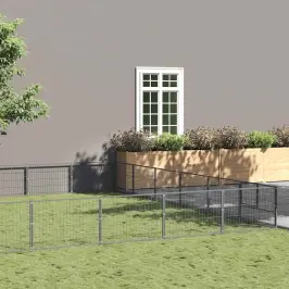 Voljeras Šunims, Sidabrinės Spalvos, 60M², Plienas