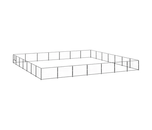 Suņu Voljērs, Melns, 49 M², Tērauds Vidaxl