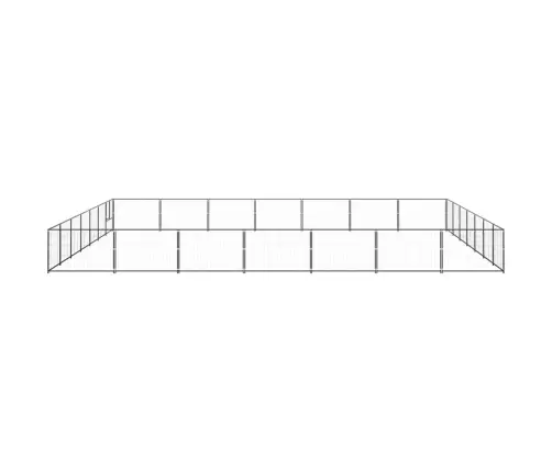 Suņu Voljērs, Melns, 49 M², Tērauds Vidaxl