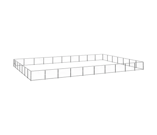 Suņu Voljērs, Melns, 70 M², Tērauds Vidaxl