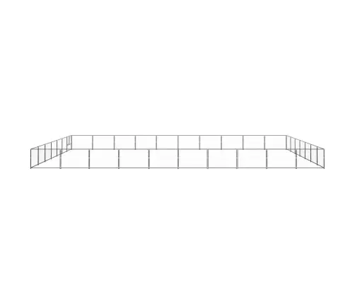 Suņu Voljērs, Melns, 70 M², Tērauds Vidaxl