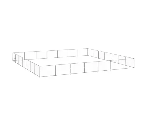 Suņu Voljērs, Sudraba Krāsa, 49 M², Tērauds Vidaxl