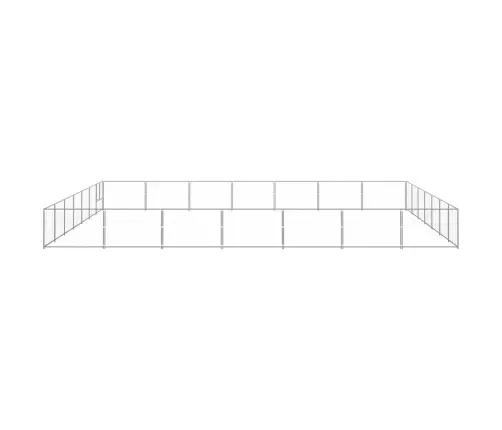 Suņu Voljērs, Sudraba Krāsa, 49 M², Tērauds Vidaxl