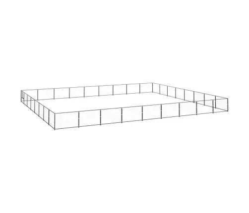 Suņu Voljērs, Melns, 72 M², Tērauds Vidaxl