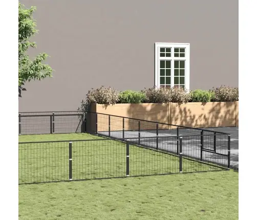 Suņu Voljērs, Sudraba Krāsa, 64 M², Tērauds Vidaxl