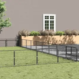 Voljeras Šunims, Juodos Spalvos, 81M², Plienas