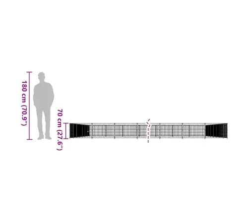Voljeras Šunims, Sidabrinės Spalvos, 81M², Plienas