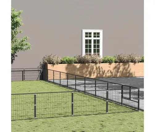 Voljeras Šunims, Juodos Spalvos, 100M², Plienas