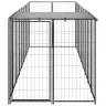 Suņu Voljērs, Melns, 4,84 M², Tērauds Vidaxl