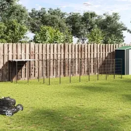 Voljeras Šunims, Juodos Spalvos, 10,89 M², Plienas