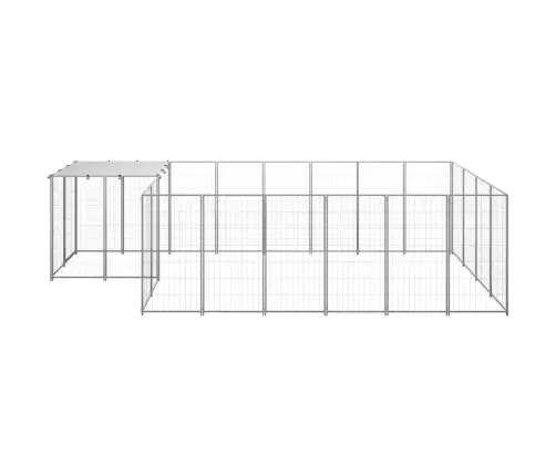 Suņu Voljērs, Sudraba Krāsa, 8,47 M², Tērauds   Vidaxl