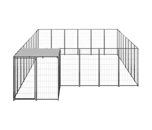 Voljeras Šunims, Juodos Spalvos, 15,73 M², Plienas