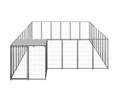 Voljeras Šunims, Juodos Spalvos, 19,36 M², Plienas
