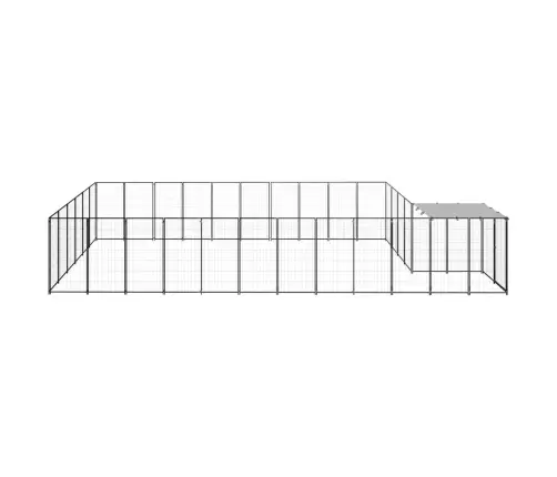 Voljeras Šunims, Juodos Spalvos, 19,36 M², Plienas