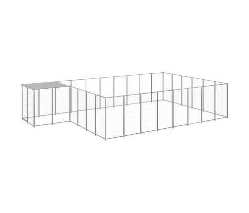 Suņu Voljērs, 15,73 M², Tērauds, Sudraba Krāsa Vidaxl