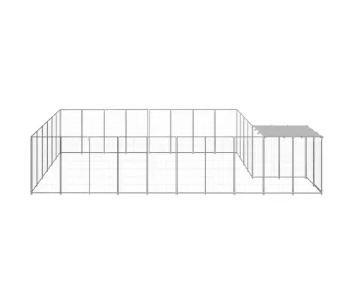 Suņu Voljērs, 15,73 M², Tērauds, Sudraba Krāsa Vidaxl