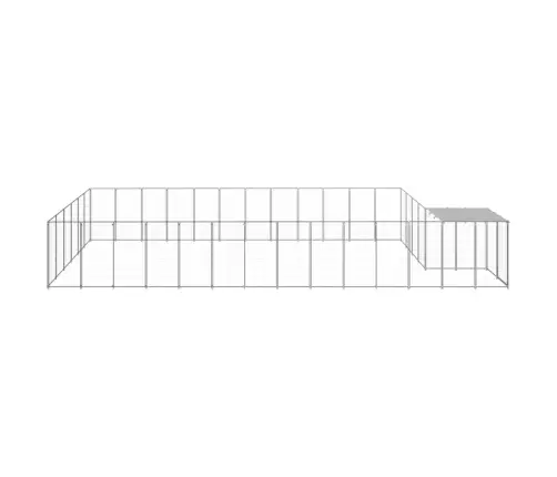 Suņu Voljērs, 22,99 M², Tērauds, Sudraba Krāsa Vidaxl