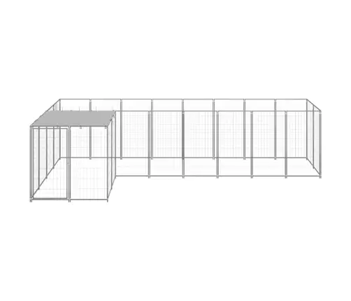 Suņu Voljērs, Sudraba Krāsa, 6,05 M², Tērauds Vidaxl