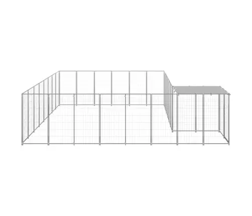 Suņu Voljērs, 15,73 M², Tērauds, Sudraba Krāsa Vidaxl