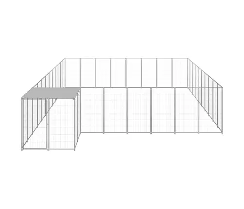 Voljeras Šunims, Sidabrinės Spalvos, 25,41 M², Plienas