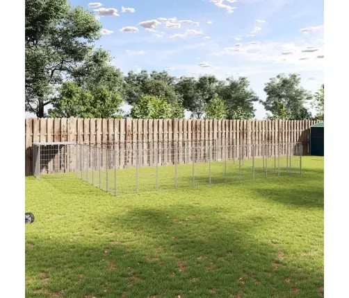 Voljeras Šunims, Sidabrinės Spalvos, 25,41 M², Plienas