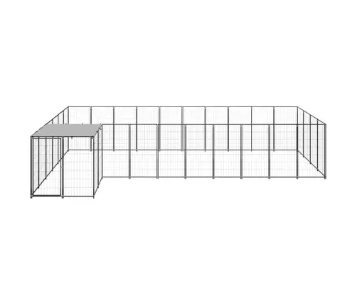 Voljeras Šunims, Juodos Spalvos, 13,31M², Plienas