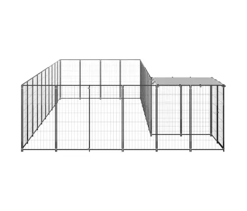Voljeras Šunims, Juodos Spalvos, 13,31M², Plienas