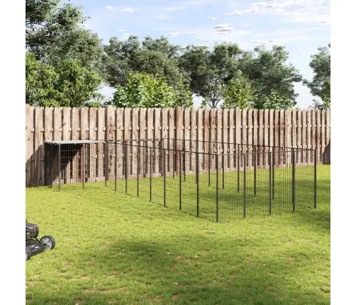 Voljeras Šunims, Juodos Spalvos, 13,31M², Plienas