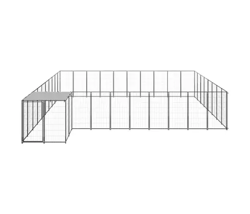Voljeras Šunims, Juodos Spalvos, 25,41 M², Plienas