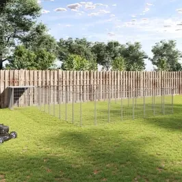 Voljeras Šunims, Sidabrinės Spalvos, 25,41 M², Plienas