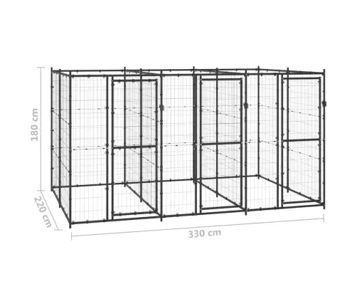 Lauko Voljeras Šunims, Plienas, 7,26M²