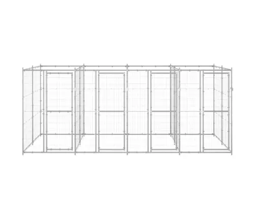 Suņu Voljērs, 9,68 M², Cinkots Tērauds Vidaxl