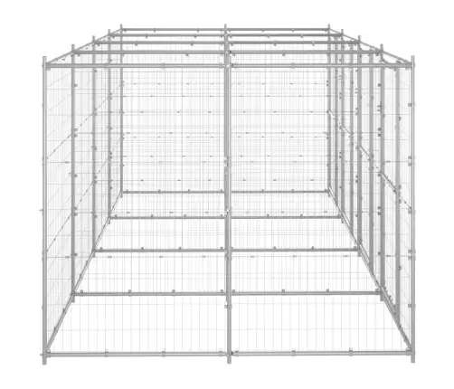 Suņu Voljērs, 9,68 M², Cinkots Tērauds Vidaxl
