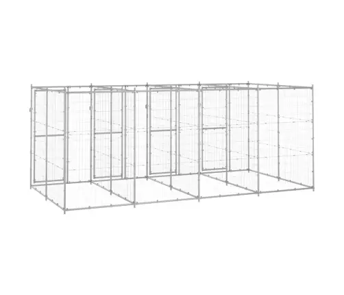 Suņu Voljērs, 9,68 M², Cinkots Tērauds Vidaxl