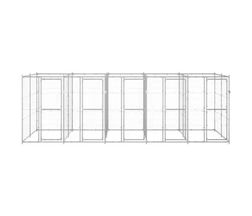 Suņu Voljērs, 12,1 M², Cinkots Tērauds Vidaxl