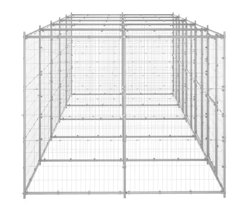 Suņu Voljērs, 12,1 M², Cinkots Tērauds Vidaxl