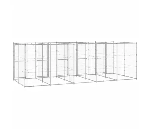 Suņu Voljērs, 12,1 M², Cinkots Tērauds Vidaxl