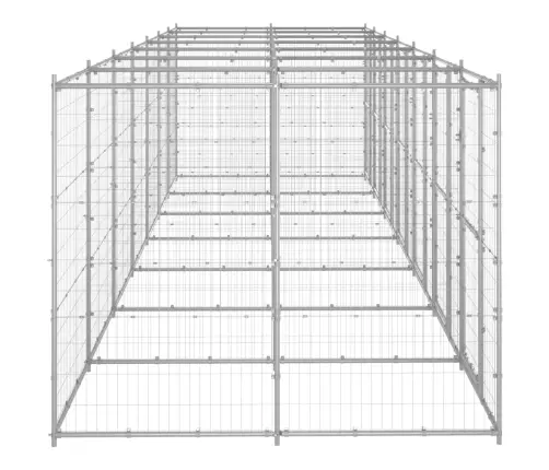 Suņu Voljērs, 16,94 M², Cinkots Tērauds Vidaxl