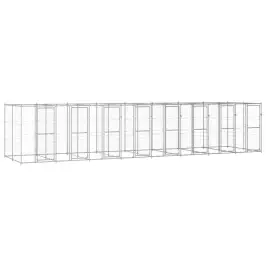 Suņu Voljērs, 19,36 M², Cinkots Tērauds Vidaxl