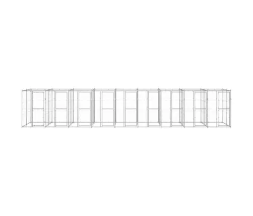 Lauko Voljeras Šunims, Galvanizuotas Plienas, 21,78M²