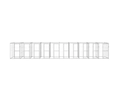 Suņu Voljērs, 24,2 M², Cinkots Tērauds Vidaxl