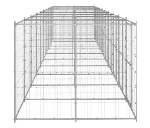 Suņu Voljērs, 24,2 M², Cinkots Tērauds Vidaxl