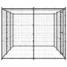 Suņu Voljērs Ar Jumtu, 7,26 M², Tērauds Vidaxl