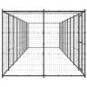 Suņu Voljērs Ar Jumtu, 21,78 M², Tērauds Vidaxl