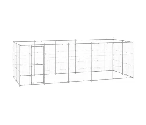 Suņu Voljērs, 12,1 M², Cinkots Tērauds Vidaxl