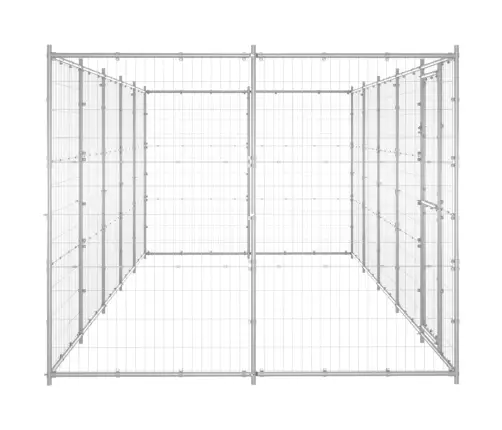 Suņu Voljērs, 12,1 M², Cinkots Tērauds Vidaxl