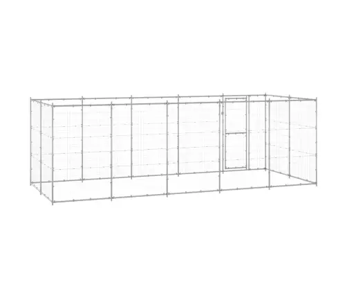 Suņu Voljērs, 12,1 M², Cinkots Tērauds Vidaxl