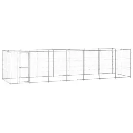 Suņu Voljērs, 16,94 M², Cinkots Tērauds Vidaxl