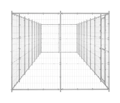Suņu Voljērs, 21,78 M², Cinkots Tērauds Vidaxl
